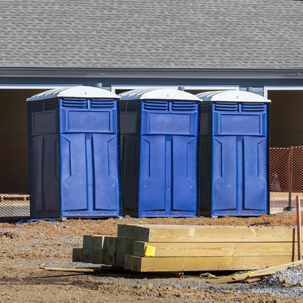 how often are the porta potties cleaned and serviced during a rental period in Pennside PA